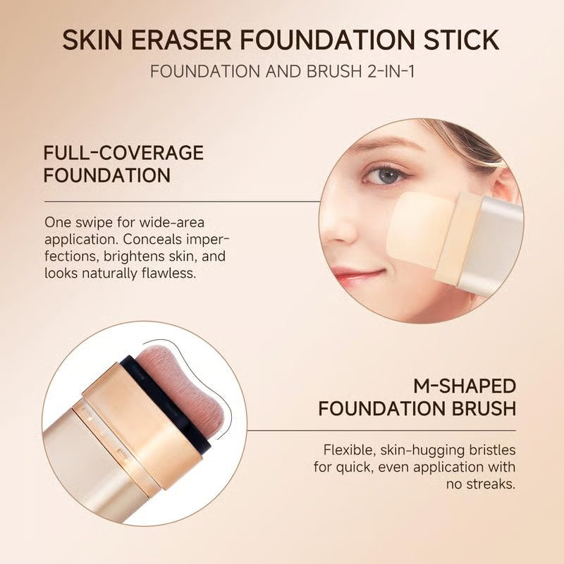 💥BUY 1 GET 1 FREE & Free Powder Puff⏰Luminous Dual-Ended Concealer Foundation Stick