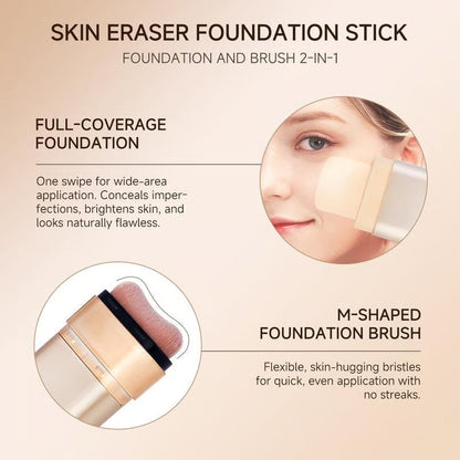 💥BUY 1 GET 1 FREE & Free Powder Puff⏰Luminous Dual-Ended Concealer Foundation Stick