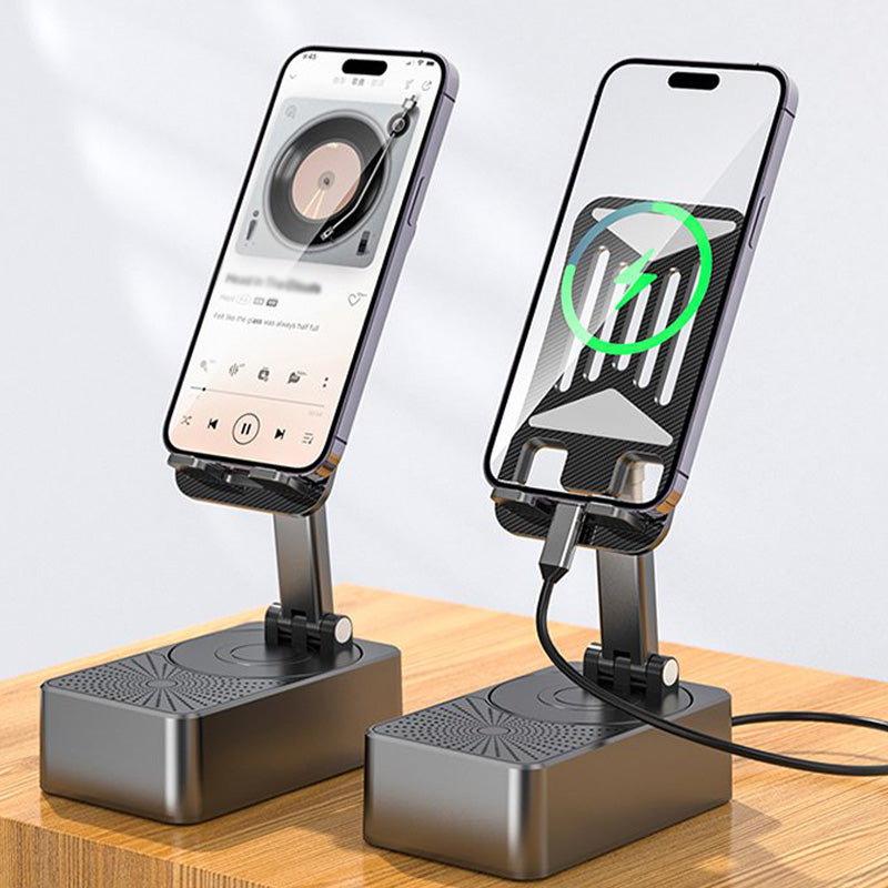 🎁Gift Choice - 3 in1 - Wireless Bluetooth Speaker, Charging Station, Phone Stand
